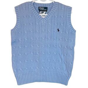 Ralph Lauren - NWT size 5 light blue cable knit sweater vest